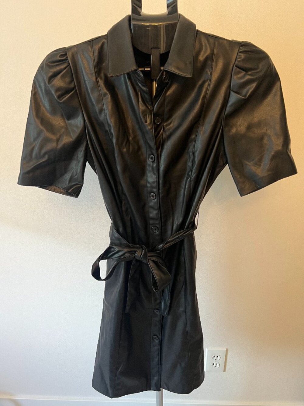 Faux Leather Dress